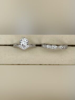 Silver tone adjustable rings - two ring bundle